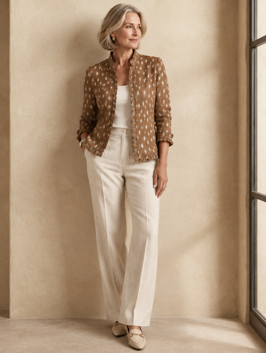 Pasqualina | Giacca Animalier con Volant