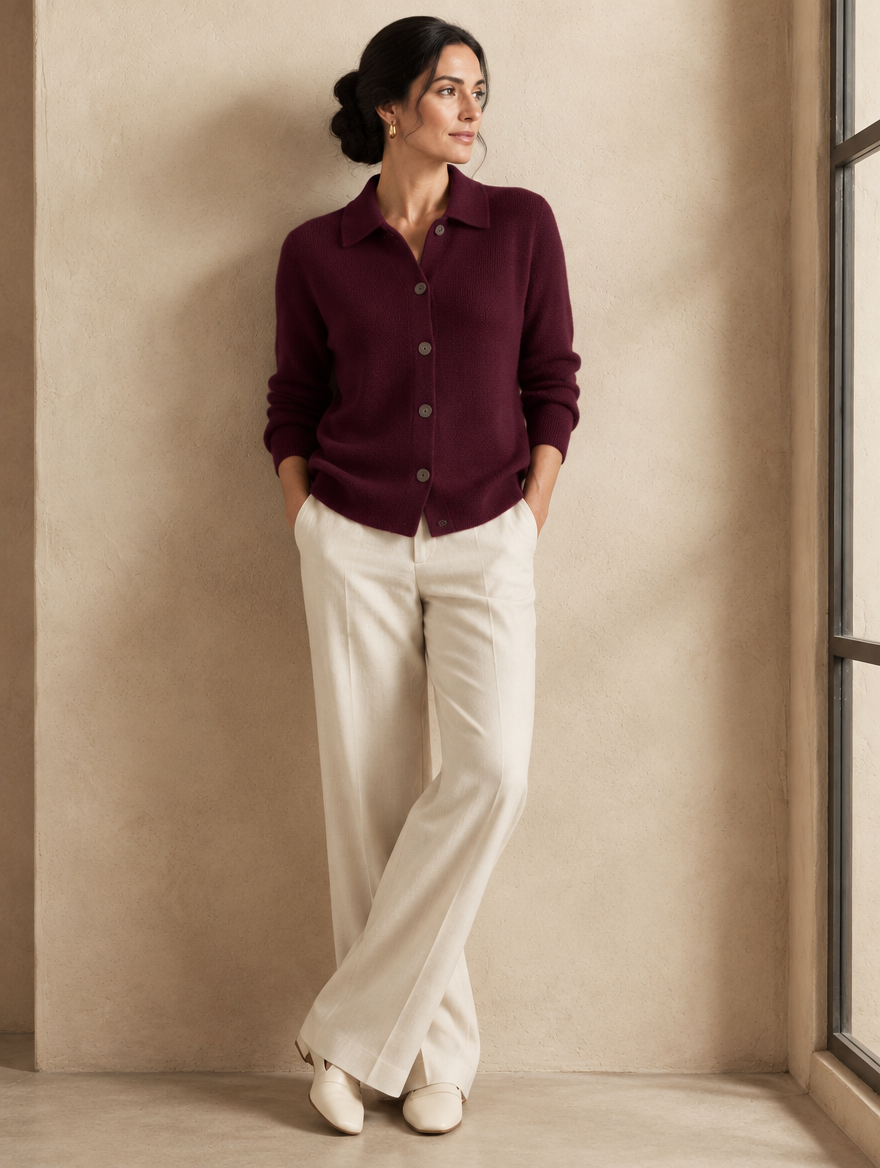 Fosca | Cardigan con Collo e Bottoni