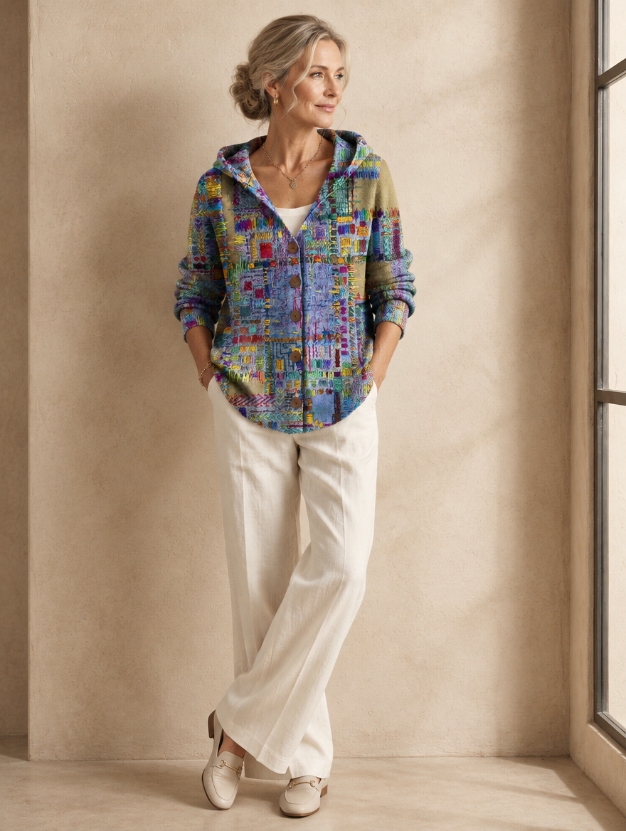 Marinella | Giacca in Maglia con Cappuccio