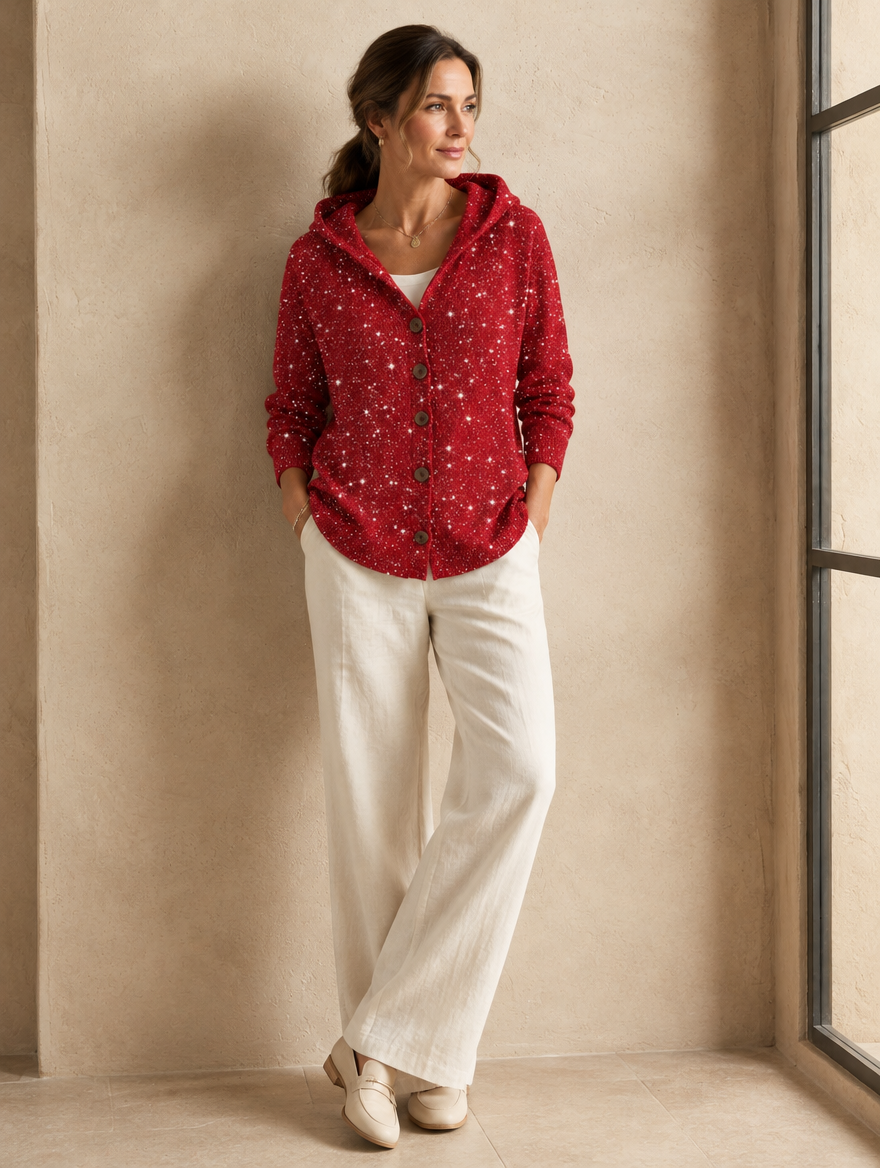 Manuela | Giacca in Maglia con Cappuccio