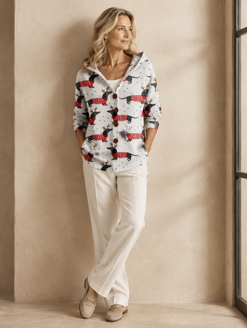Amabile | Giacca in Maglia con Cappuccio