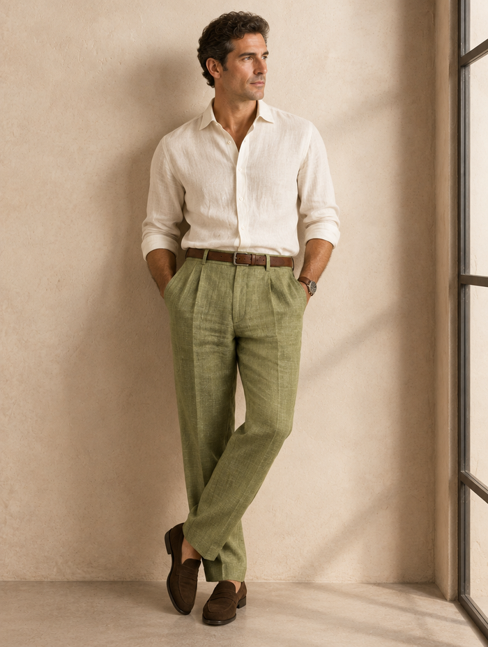 Corsaro | Pantaloni Sartoriali in Lino