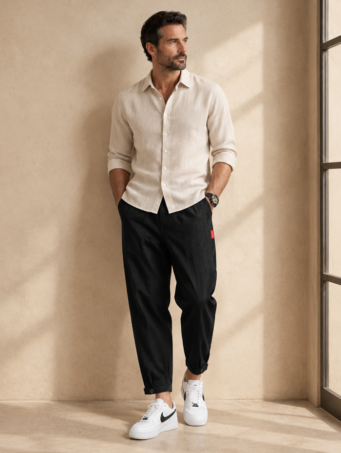 Theo | Pantaloni Aderenti in Cotone