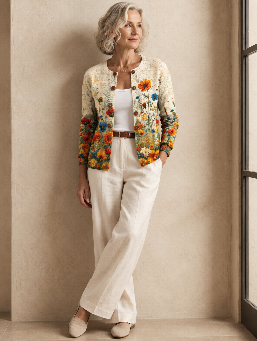 Margherita | Cardigan Fiori di Campo