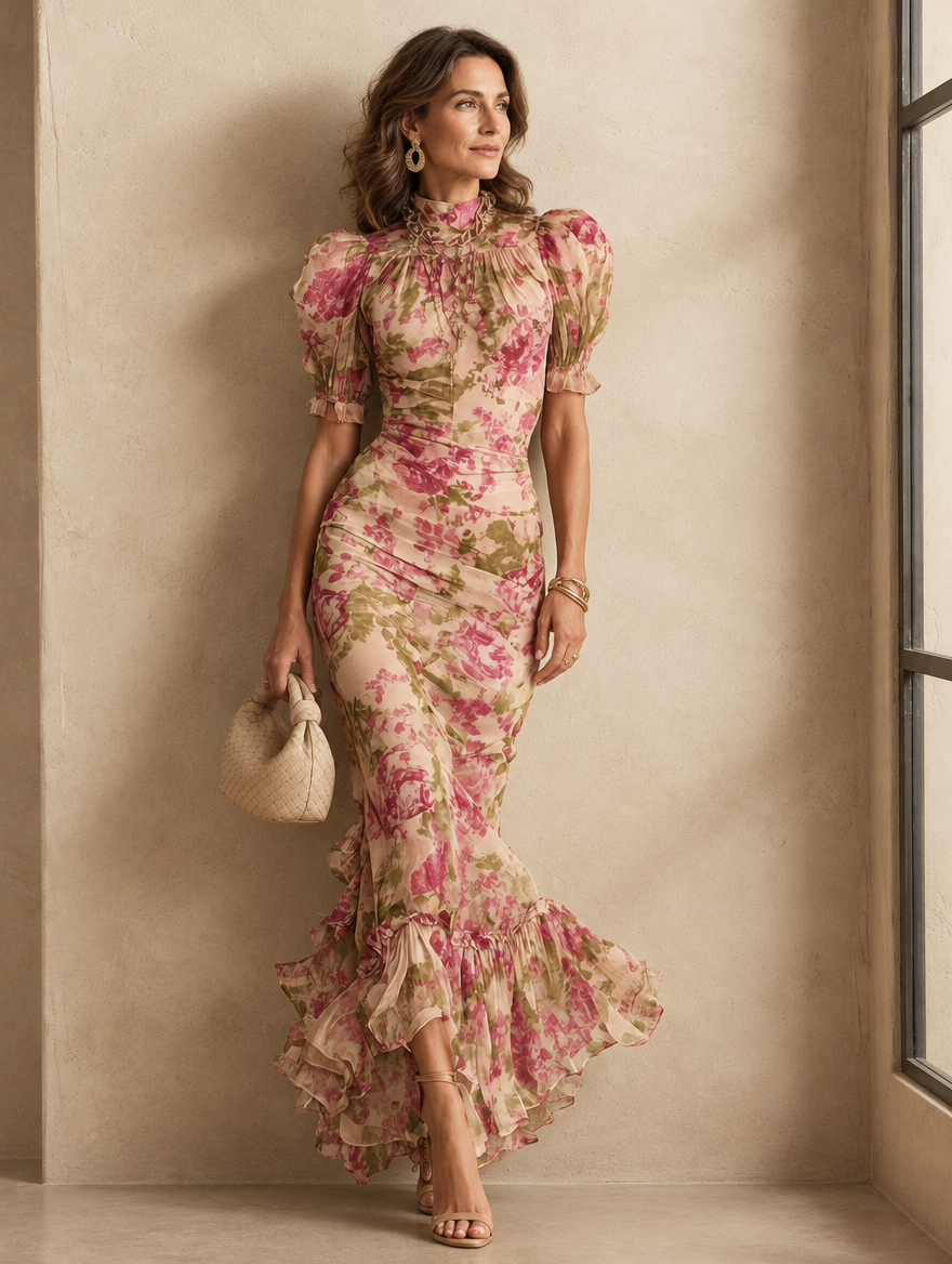 Cecilia | Abito Rosa Vintage