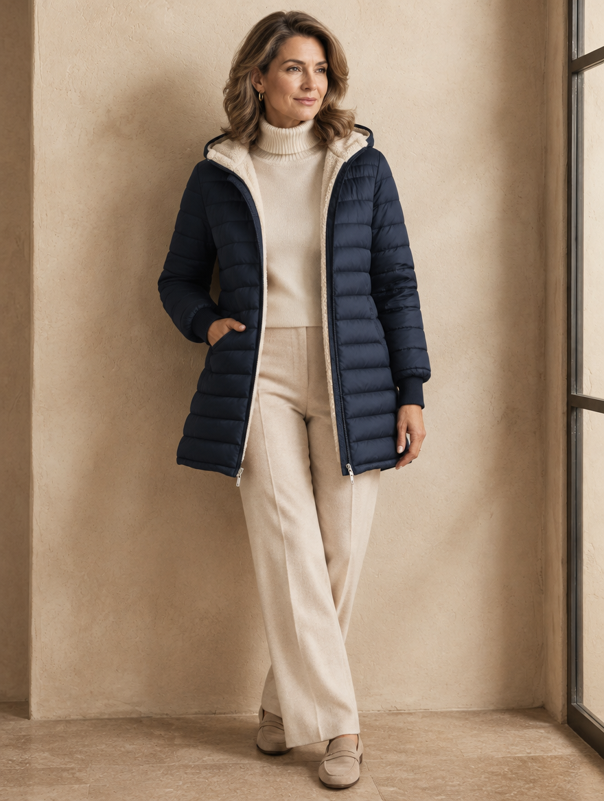 Severina | Cappotto Foderato in Sherpa