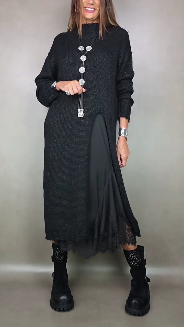 Luna | Maglione lungo abbinato a vestito