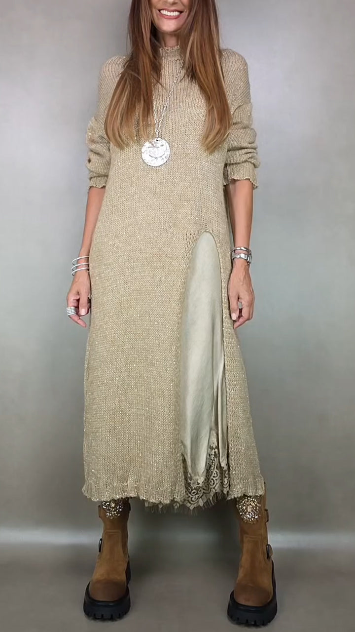 Luna | Maglione lungo abbinato a vestito