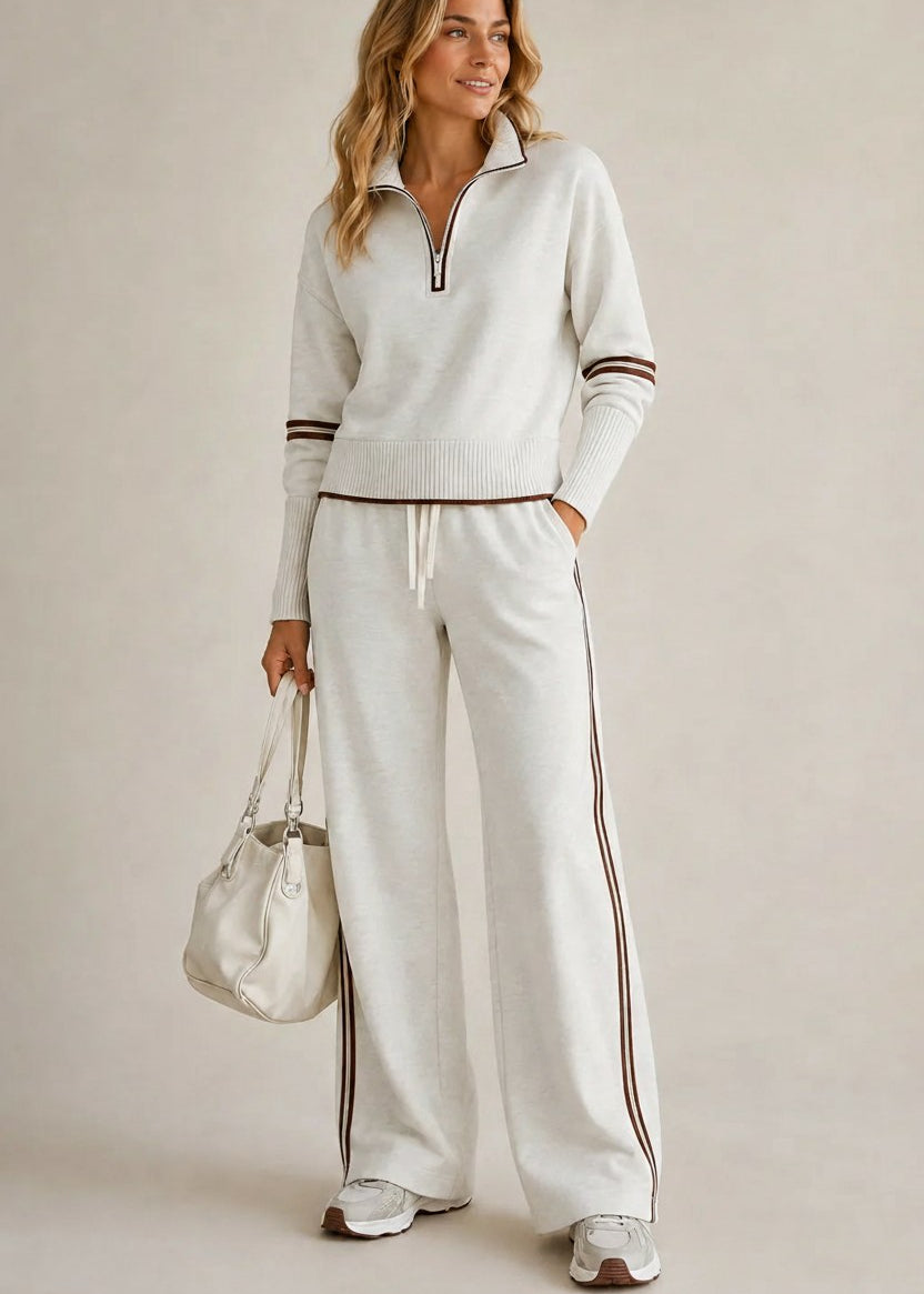 Kate™ | Pullover con Mezza Zip e Pantaloni Ampi