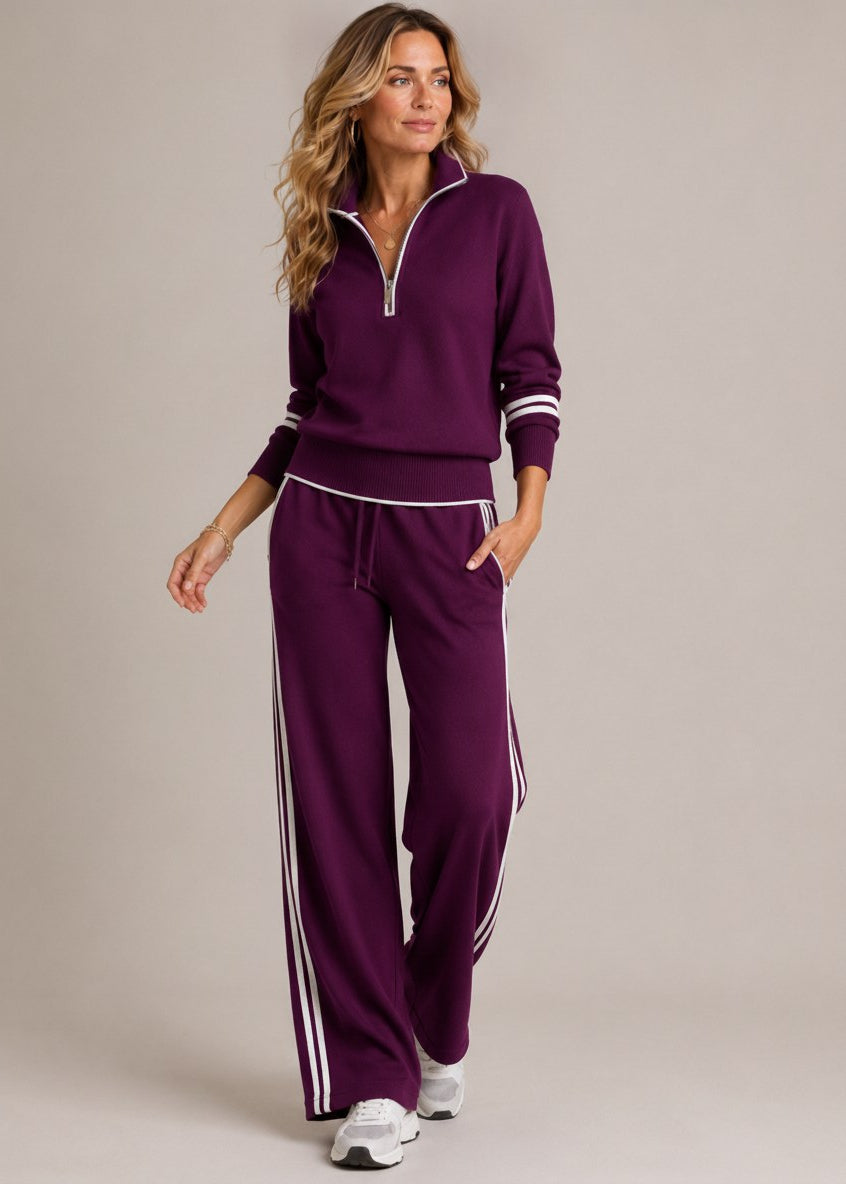 Kate™ | Pullover con Mezza Zip e Pantaloni Ampi