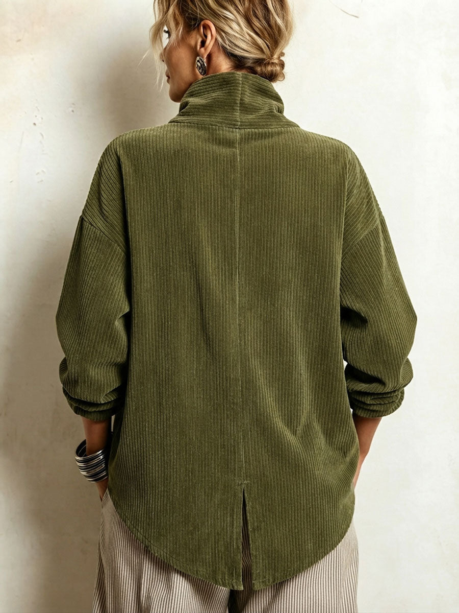Sandra | Giacca oversize con collo alto asimmetrico