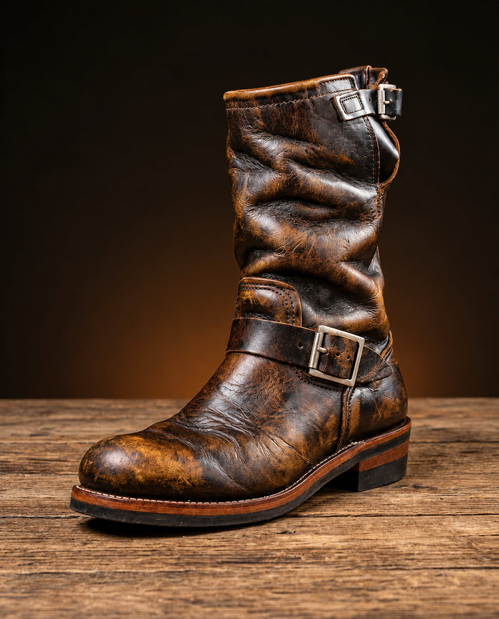 Stivali Vintage Rowan in Pelle