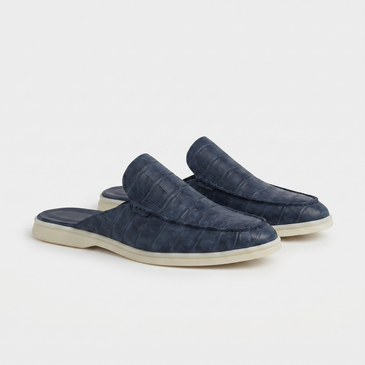 Yacht Croco | Mocassino Aperto — Blu Navy · Limited Edition